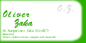 oliver zaka business card